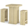 Set Bistrò da Giardino 3 pz in Legno di Pino Impregnato