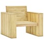 Set Salotto da Giardino 3 pz Legno Massello di Pino Impregnato