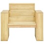 Set Salotto da Giardino 3 pz Legno Massello di Pino Impregnato