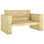 Set Salotto da Giardino 3 pz Legno Massello di Pino Impregnato