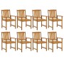 Set da Pranzo per Giardino 9 pz in Legno Massello di Acacia