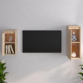 Mobili Porta TV 2 pz in Legno Massello di Pino