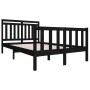 Giroletto Nero in Legno Massello 140x190 cm