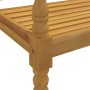 Panchina Batavia con Cuscino Rosso 150 cm Legno Massello Teak