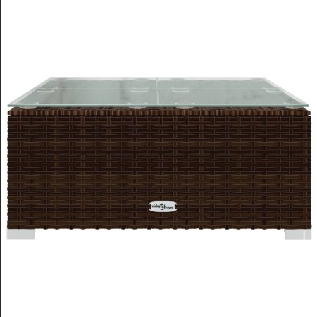 Set Divani da Giardino 7 pz con Cuscini in Polyrattan Marrone