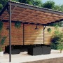 Set Divani da Giardino 9 pz con Cuscini in Polyrattan Nero