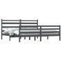 Giroletto in Legno Massello di Pino 200x200 cm Grigio