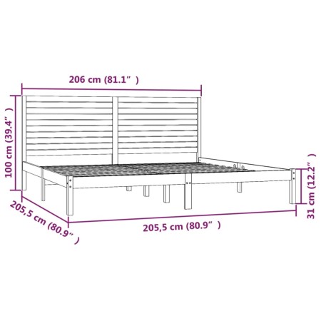 Giroletto Bianco in Legno Massello 200x200 cm