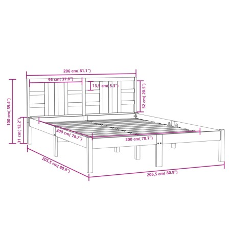 Giroletto in Legno Massello 200x200 cm