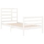 Giroletto Bianco in Legno Massello 90x200 cm