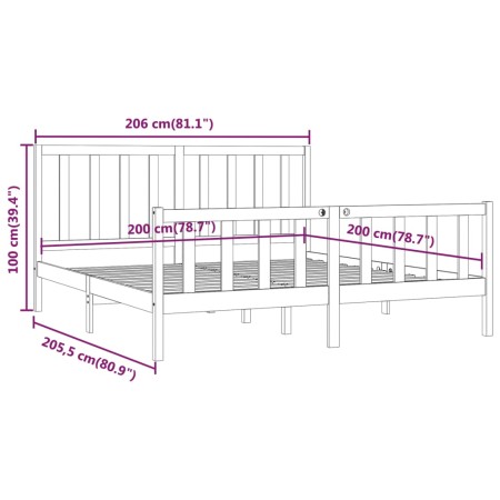 Giroletto in Legno Massello 200x200 cm