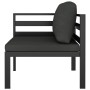 Set Divani da Giardino 3 pz con Cuscini in Alluminio Antracite
