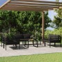 Set Divani da Giardino 7 pz con Cuscini in Alluminio Antracite