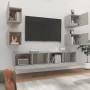 Set di Mobili Porta TV 6 pz Grigio Cemento in Legno Multistrato