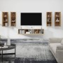 Set di Mobili Porta TV 6 pz Rovere Sonoma in Legno Multistrato