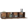 Mobili Parete 2 pz Rovere Marrone 80x35x36,5 cm in Multistrato