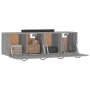 Mobili Parete 2 pz Grigio Sonoma 80x35x36,5cm Legno Multistrato