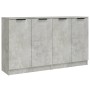 Credenze 2 pz Grigio Cemento 60x30x70 cm in Legno Multistrato