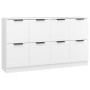 Credenze 2 pz Bianco 60x30x70 cm in Legno Multistrato