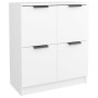 Credenze 2 pz Bianco 60x30x70 cm in Legno Multistrato