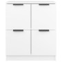 Credenze 2 pz Bianco 60x30x70 cm in Legno Multistrato