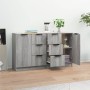 Credenze 2 pz Grigio Sonoma 60x30x70 cm in Legno Multistrato