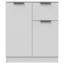 Credenze 2 pz Bianche 60x30x70 cm in Legno Multistrato