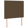 Testiera 2 pz Marrone Scuro 100x5x78/88 cm in Tessuto