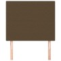 Testiera 2 pz Marrone Scuro 100x5x78/88 cm in Tessuto