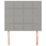 Testiere 2 pz Grigio Chiaro 100x5x78/88 cm in Tessuto
