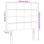 Testiere 2 pz Grigio Chiaro 100x5x78/88 cm in Tessuto