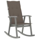 3064217 Rocking Chair with Cushions Grey Solid Acacia Wood (311845+47540)