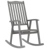 3064217 Rocking Chair with Cushions Grey Solid Acacia Wood (311845+47540)