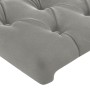 Testiere 4 pz Grigio Chiaro 100 x 7 x 78/88 cm in Velluto