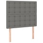 Testiere 2 pz Grigio Scuro 100x5x78/88 cm in Tessuto