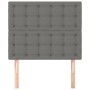 Testiere 2 pz Grigio Scuro 100x5x78/88 cm in Tessuto