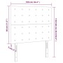 Testiere 2 pz Grigio Scuro 100x5x78/88 cm in Tessuto