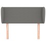 Testiera ad Orecchio Grigio Scuro 83x23x78/88 cm in Tessuto