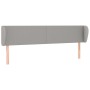 Testiera ad Orecchio Grigio Chiaro 163x23x78/88 cm in Tessuto