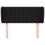 Testiera ad Orecchio Nera 83 x 23 x 78/88 cm in Tessuto