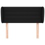 Testiera ad Orecchio Nera 93x23x78/88 cm in Tessuto