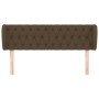 Testiera ad Orecchio Marrone Scuro 147x23x78/88 cm in Tessuto