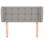 Testiera ad Orecchio Grigio Chiaro 83x23x78/88 cm in Tessuto