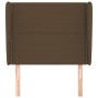 Testiera ad Orecchio Marrone Scuro 93x23x118/128 cm in Tessuto