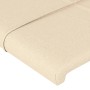 Testiera ad Orecchio Crema 147 x 23 x 118/128 cm in Tessuto