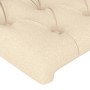 Testiera ad Orecchio Crema 147 x 23 x 118/128 cm in Tessuto