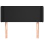 Testiera ad Orecchio Nera 103x16x78/88 cm in Similpelle