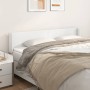 Testiera ad Orecchio Bianca 163x16x78/88 cm in Similpelle
