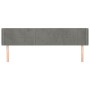 Testiera ad Orecchio Grigio Chiaro 183x16x78/88 cm in Velluto
