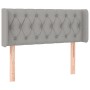 Testiera ad Orecchio Grigio Chiaro 93x16x78/88 cm in Tessuto